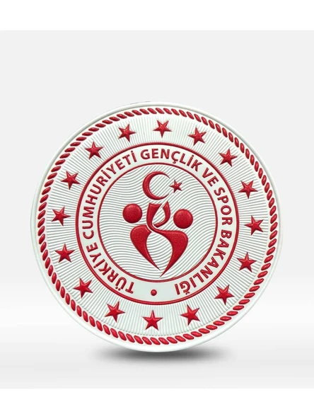 Gençlik ve Spor Bakanlığı Gögüs Arması 7 cm 3D Plastik Tpu, Yeni Tip, Cırtlı, 1.sınıf Kalite ürün görseli 1
