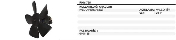 REMARK KALORİFER MOTORU 24V IVECO VALEO TİPİ PERVANELİ ürün görseli 1