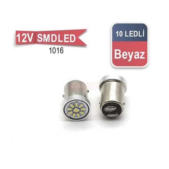 CARUB AMPUL 12V 1016 10 SMD LED  BEYAZ ürün görseli 1