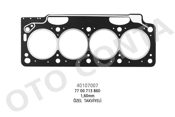 OTOCONTA SILINDIR KAPAK CONTASI (1.60MM LPGLI OZEL TAKVIYELI) RENAULT R11 R21 1.7 F1N720 F1N720-F2N700-710-722 ürün görseli 1
