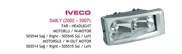 AYFAR FAR SAĞ MOTORSUZ IVECO DAILY (2002-2007) ürün görseli 1