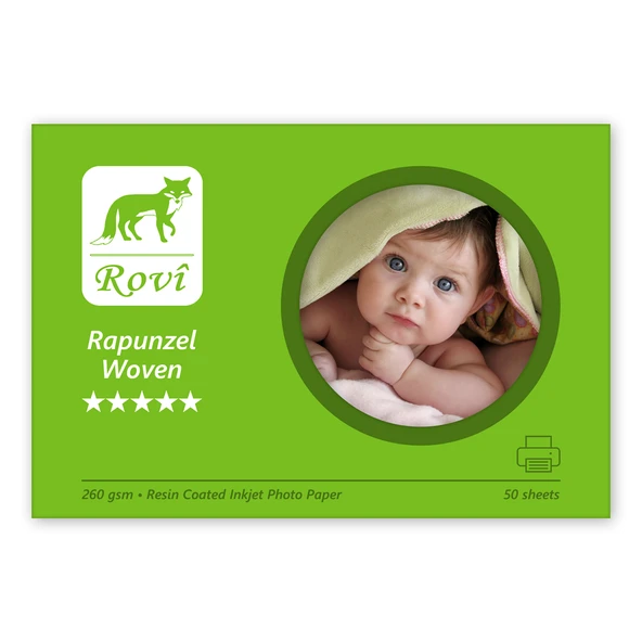 Rovi Rapunzel Dokuma (Woven) Fotoğraf Kağıdı 260gsm 50yp - A4 ürün görseli 1
