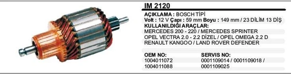 DODO KOLLEKTÖR 12V 13 DİŞ MERCEDES SPRINTER 200/ OPEL VECTRA 2.0-2.2 OMEGA 2.2.D/RENAULT KANGOO BOSCH TİP ürün görseli 1