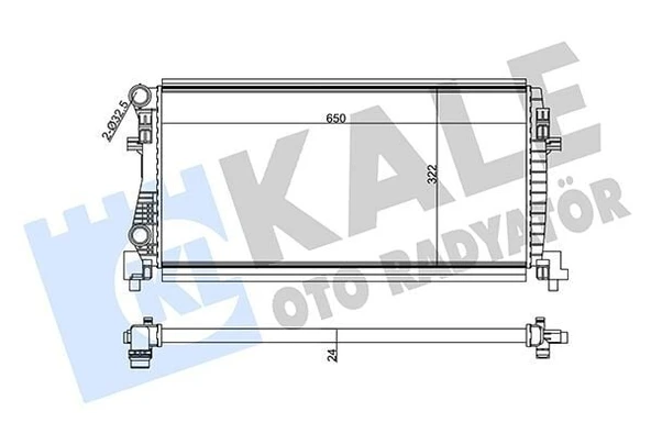 KALE MEKANİK RADYATÖR 26 MM VW GOLF VII AUDI A3 Q2 - SEAT LEON LEON ST - SKODA OCTAVIA III YETI ürün görseli 1