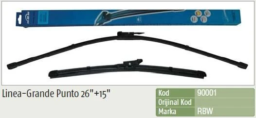 SİLECEK SÜPÜRGESİ (MUZ) FIAT LINEA-PUNTO III-GRANDE PUNTO (650 - 380 MM) ürün görseli 1