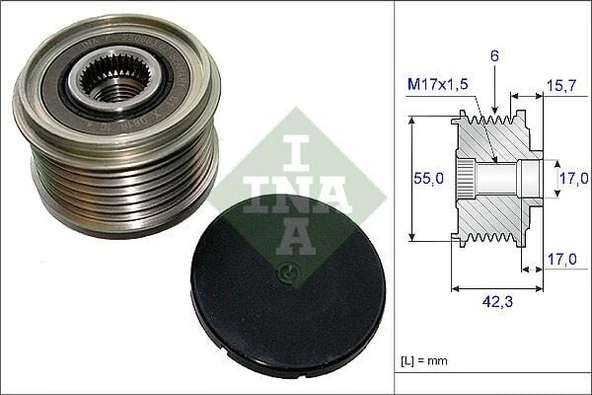 ALTERNATÖR KASNAĞI RENAULT CLIO IV 12 CAPTUR I 13 CLIO V 19 FLUENCE 09 12 KANGOO II 08 MEGANE II-III ürün görseli 1