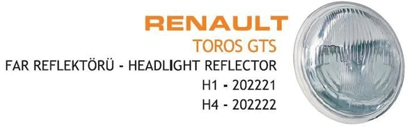 AYFAR FAR RENAULT R12 GTS REF.H1 ÇERÇEVESİZ İÇ ürün görseli 1