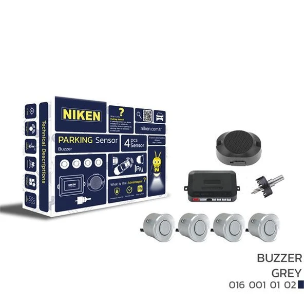 NIKEN PARK SENSÖRÜ SES İKAZLI GRİ ürün görseli 1