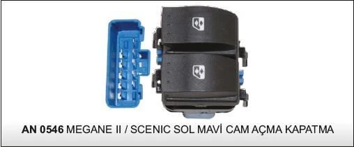 DODO ANAHTAR CAM AÇMA MEGANE II/SCENIC SOL MAVİ SOKET AN719 - AN0542 ürün görseli 1