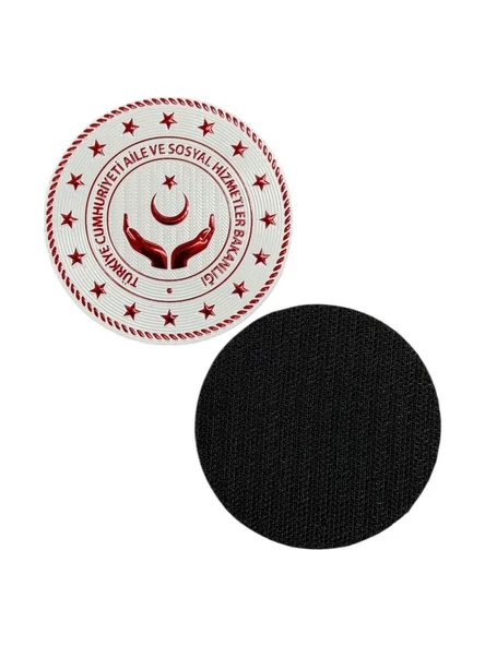 Aile ve Sosyal Hizmetler Bakanlığı Gögüs Arması 7 cm 3D Plastik Tpu, Yeni Tip, Cırtlı, ürün görseli 1