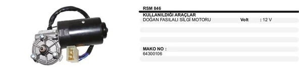 DODO SİLECEK MOTORU 12V FIAT DOĞAN FASILALI ürün görseli 1