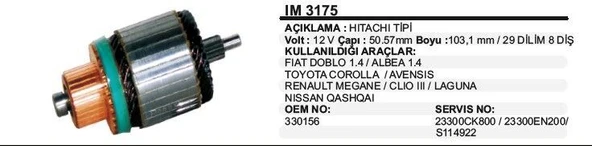 REMARK KOLLEKTÖR 12V  MEGANE III/RENAULT CLIO III/QASHAI 2 0 2007-> FIAT DOBLO ALBEA 1.4 ürün görseli 1