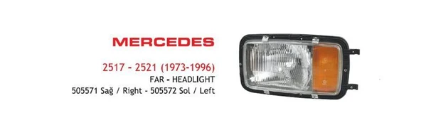AYFAR FAR SOL MERCEDES 2517-2521 KAMYON (1973-1996) E-BELGELİ ürün görseli 1