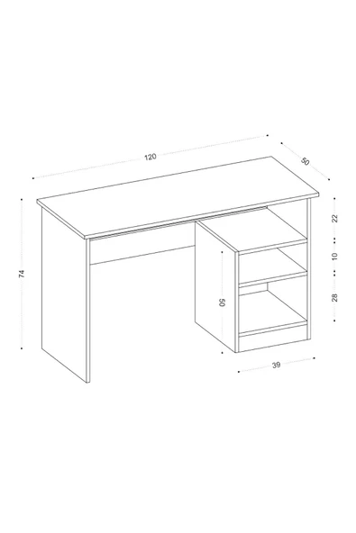 Decormet Bahar Çalışma Masası Beyaz - Resim 3