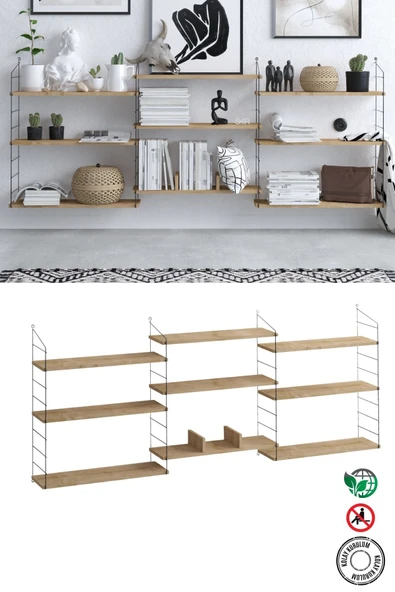 Decormet Laba Raf Kitaplık Dec0014 ürün görseli 1