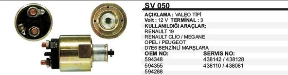 REMARK MARŞ OTOMATİĞİ 12V RENAULT19/CLIO/MEGANE-OPEL-PEUGEOT D7ER BENZİNLİ M.İÇİN VALEO TİP ürün görseli 1