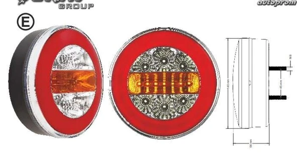 ÇERAY 24V NEON LED HAMBURGER STOP LAMBASI 4 FONKSİYONLU ( Stop , Park, Geri, Sinyal ) ürün görseli 1