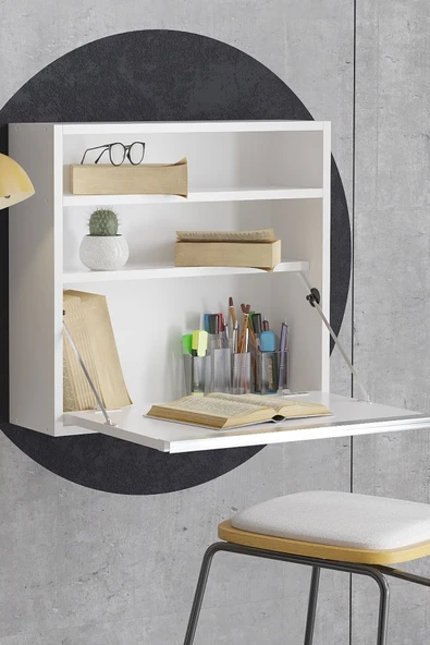 Decormet Optimum Çalışma Masası Beyaz - Resim 2