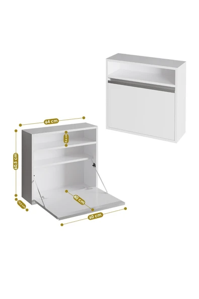 Decormet Optimum Çalışma Masası Beyaz - Resim 5