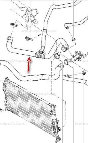 Dacia Duster Motor Radyatörü Alt Su Hortumu (2010-2013) 215034786R 27159 1.5 DCI ürün görseli 1
