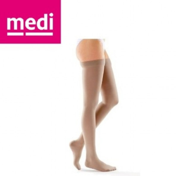 Mediven Medi Elegance Diz Üstü Varis Çorabı / Ccl2 Orta Basınç / Siyah Renk / Burnu Kapalı ürün görseli 1