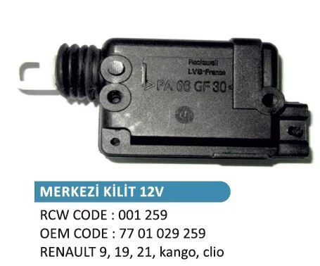 ROCKSWELL KAPI KİLİT MOTORU  MK RENAULT R9, R19 R21, KANGOO,CLIO, ürün görseli 1