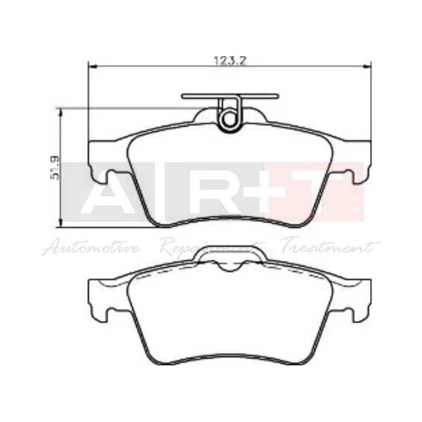 ART ARKA FREN BALATASI RENAULT LAGUNA-III / CITROEN C5-III / FORD CMAX FOCUS II-III KUGA II TOURNEO CON NECT / OPEL VECTRA-C / MAZDA 3-5 / VOLVO S40-V40 ürün görseli 1