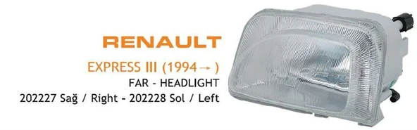AYFAR FAR SAĞ RENAULT EXPRES III 1994 ürün görseli 1