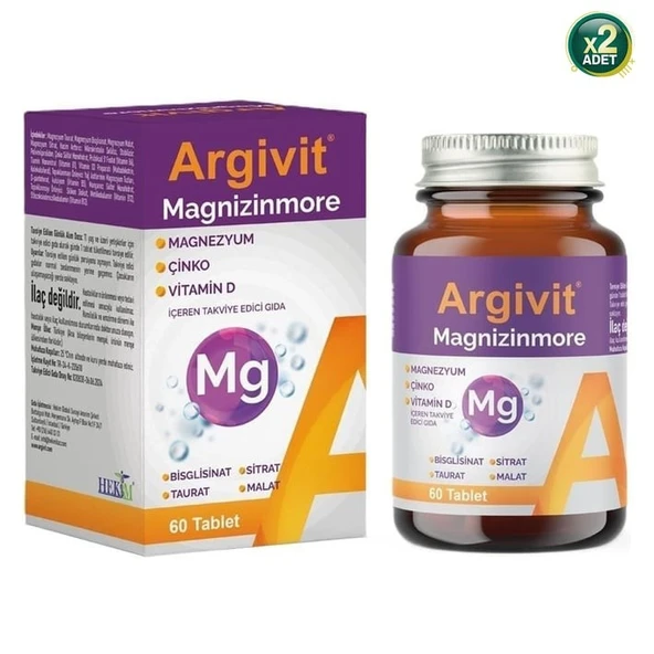 Argivit Magnizinmore 60 Tablet 2 Adet ürün görseli 1