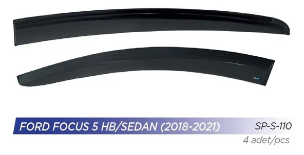 SUNPLEKS CAM RÜZGARLIĞI FORD FOCUS 4 HB/SEDAN (2018-2019) ÖN-ARKA Sport Style ürün görseli 1