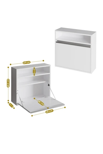 Decormet Optimum Çalışma Masası Beyaz - Resim 11