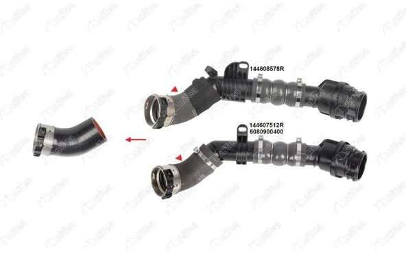 NIFEA TURBO HORTUMU (EĞİK OLAN) DACIA DOKKER DUSTER LODGY LOGAN MCV SANDERO II RENAULT CLIO V KANGOO MEGAN  CAPTUR ürün görseli 1