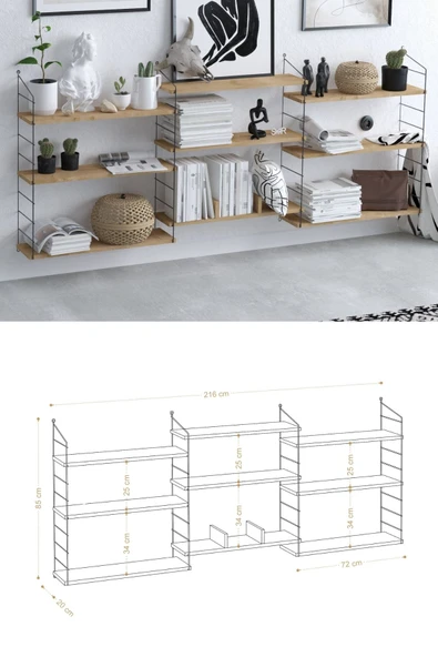 Decormet Laba Raf Kitaplık Dec0014 - Resim 2