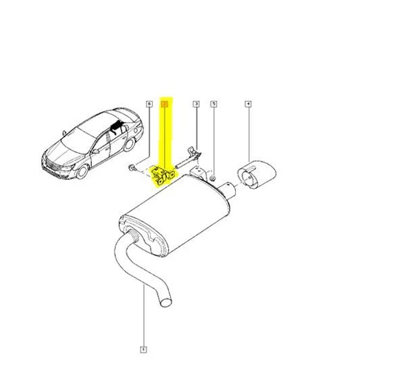 Renault Latitude Egzoz Takozu (2011-2016) 206510021R 1.5 DCI, 2.0 DCI ürün görseli 1