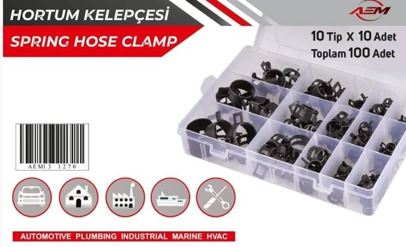 AEM HORTUM KELEPÇESİ SET (100 adet) ürün görseli 1