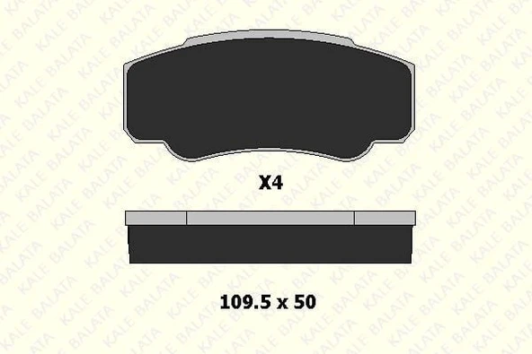 KALE BALATA FREN BALATA ARKA CITROEN JUMPER 1.9D, 2.0, 2.5TDI-DUCATO 1.9, 2.5TDI-PEUGEOT BOXER 1.9D, 2.5TDI ürün görseli 1