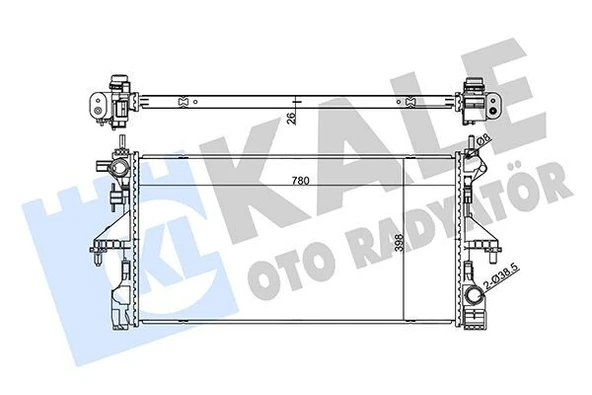 KALE BRAZING RADYATÖR 26 MM CITROEN JUMPER PEUGEOT BOXER ürün görseli 1