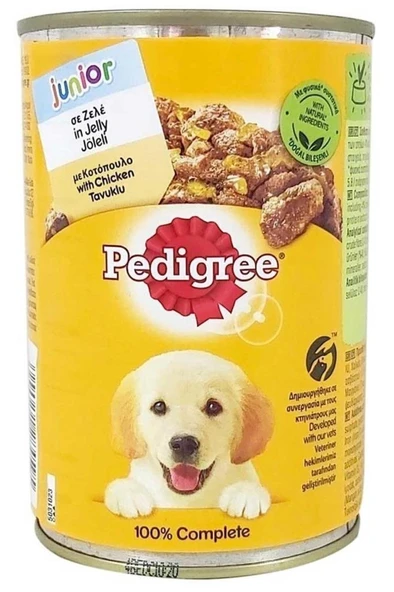 Pedigree Junior Tavuklu Yavru Konserve Köpek Maması 400 Gr ürün görseli 1