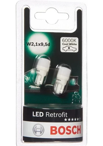 BOSCH AMPUL - LED RETROFİT - 12 V - W5W - 1 W - W2,1X9,5D ürün görseli 1