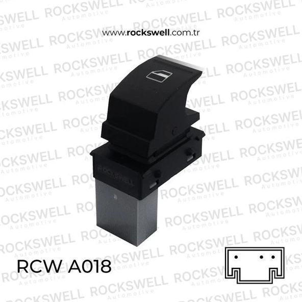 RCW CAM KALDIRMA ANAHTARI YOLCU TARAFI TEKLI (KROM KAPLAMA) CADDY T6 GOLF VI PASSAT / CC EOS GOLF JETTA  SCIROCCO SHARAN TIGUAN TOURAN TOUREG 2004-2016 ürün görseli 1