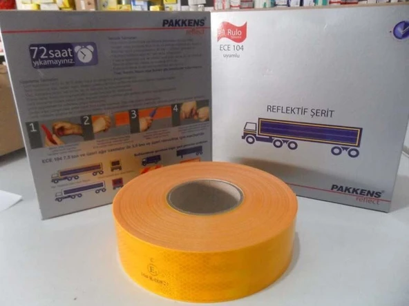 PAKKENS 3M REFLEKTİF (FOSFOR) ŞERİT SARI (55MMX50M) PAK.5710923704 ürün görseli 1