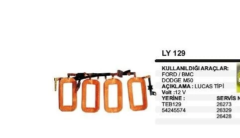 DODO MARŞ YASTIĞI 12V FORD BMC-DODGE M50 LUCAS TİP ürün görseli 1