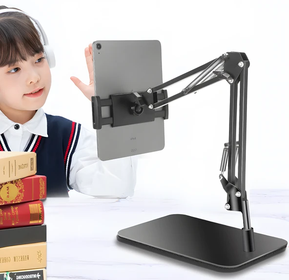 Masaüstü Ayaklı Ayarlanabilir Tablet Tutucu  360 Dönebilen, Çok Açılı Stand ürün görseli 1