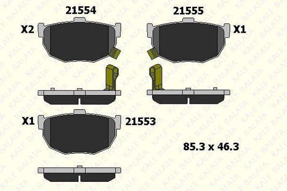 KALE BALATA FREN BALATA ARKA KIA CERATO- HYUNDAI COUPE, ELANTRA, LANTRA I,II- NISSAN MAXIMA II ürün görseli 1