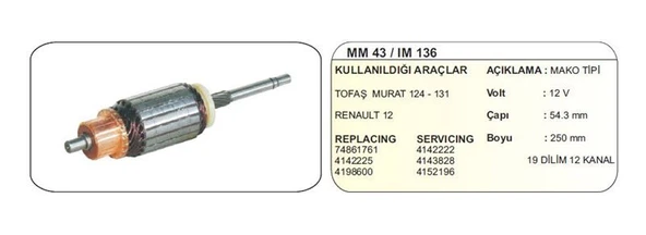 DODO KOLLEKTÖR FIAT DKŞ MURAT 124-131/ RENAULT R12V 861761 (IM43) ürün görseli 1