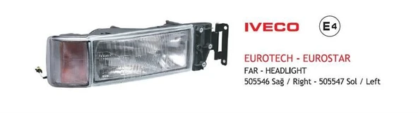 AYFAR FAR KOMPLE SOL IVECO EURO TECH E4 E-BELGELİ ürün görseli 1