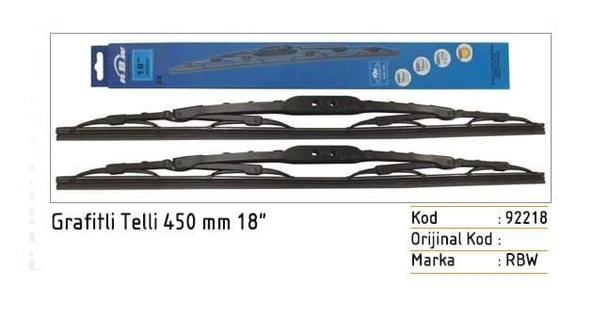 INWELLS 450MM TELLİ GRAFİTLİ SİLECEK SÜPÜRGESİ (TK) ürün görseli 1