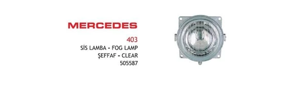 AYFAR SİS LAMBASI BEYAZ MERCEDES 403 - IVECO OTOBÜS FAR ürün görseli 1