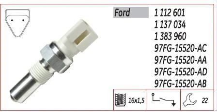 KLFGERİ VİTES MÜŞÜRÜESCORT 95>99 FIESTA IV 95>08 FUSION 02/-> FOCUS 98>04 C MAX 03>07 FOCUS II 04/-> FO ürün görseli 1