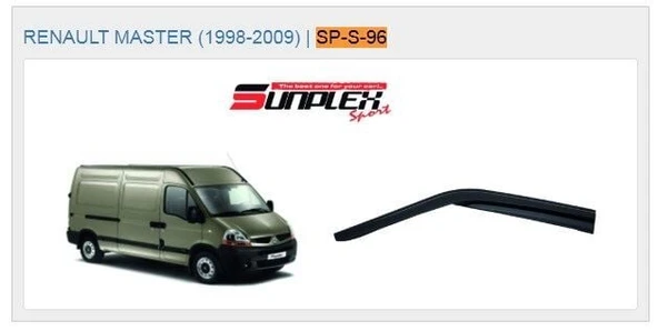 SUNPLEKS CAM RÜZGARLIĞI RENAULT MASTER (1998-2009) ÖN SPORT STYLE ürün görseli 1